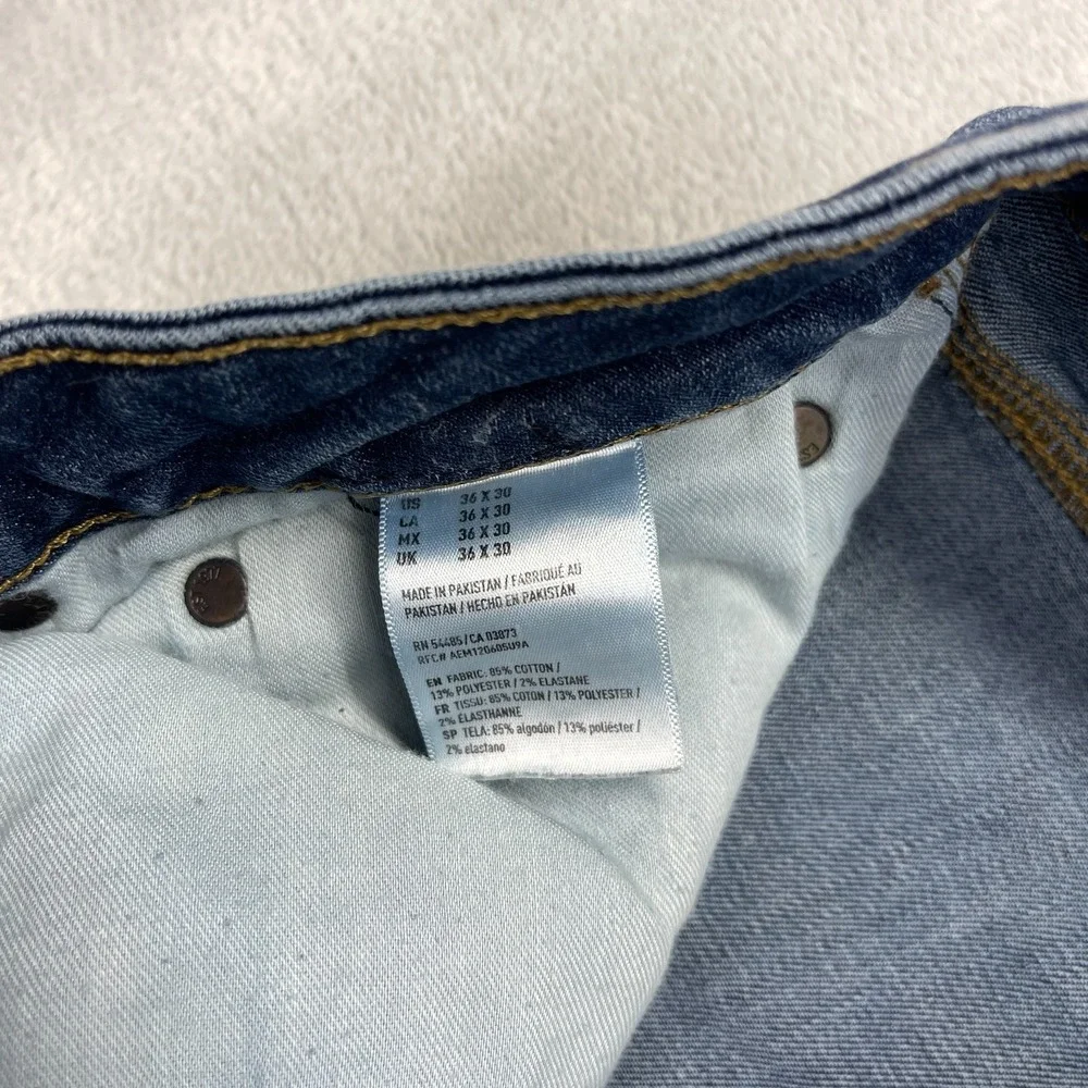 American Eagle Jeans Mens 36x30 Blue Denim Extreme Flex Original Straight Leg